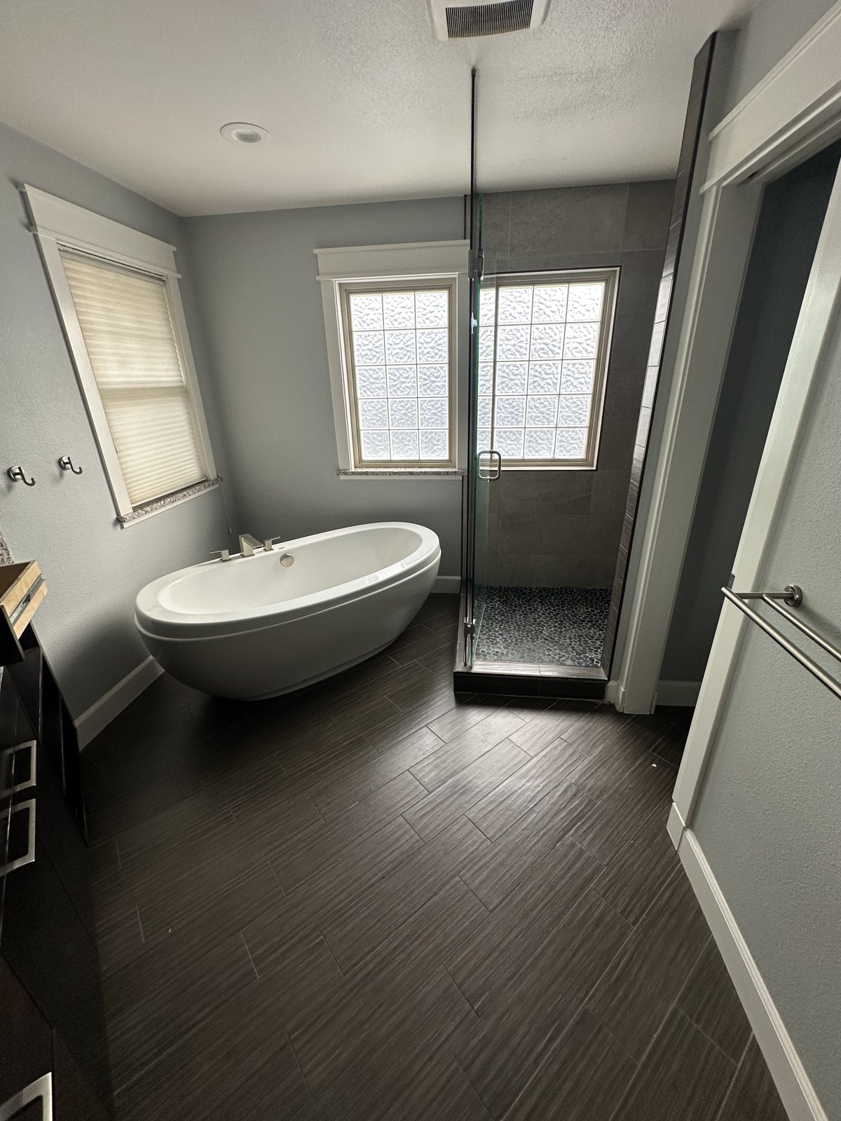 Finished kitchen and bathrooms from the whole-home remodel