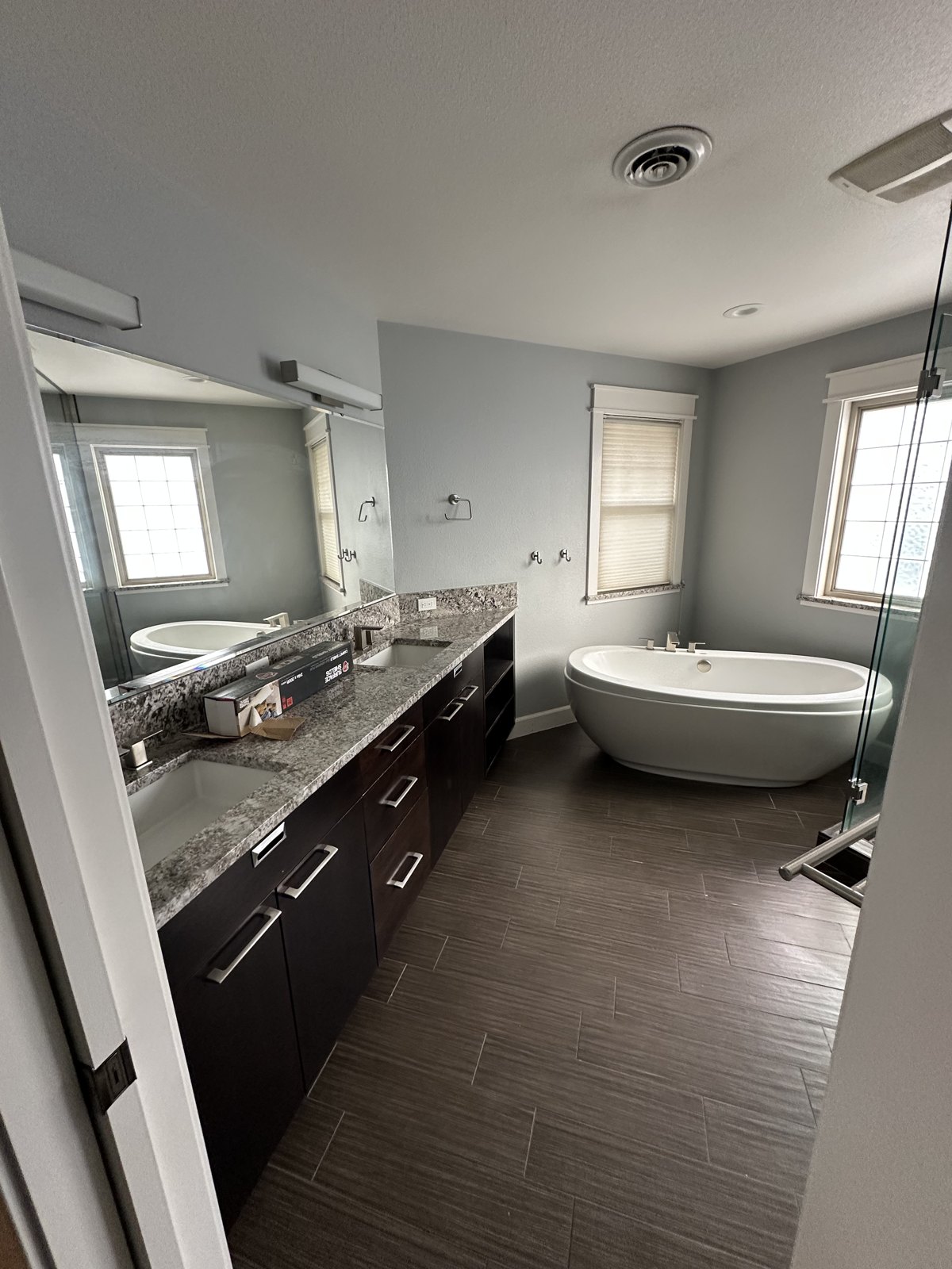 Finished kitchen and bathrooms from the whole-home remodel