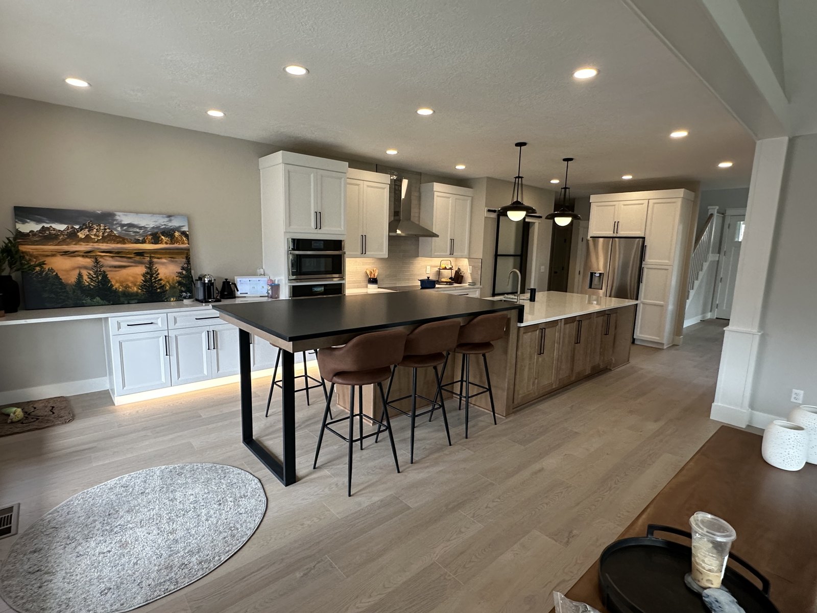 Finished kitchen and bathrooms from the whole-home remodel