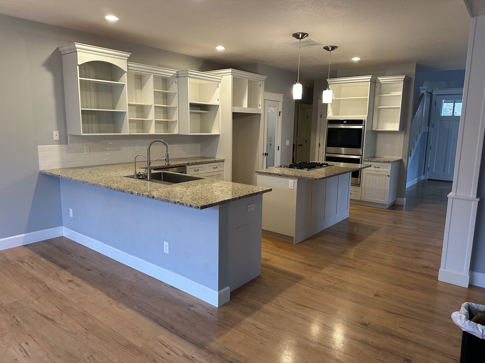 Finished kitchen and bathrooms from the whole-home remodel