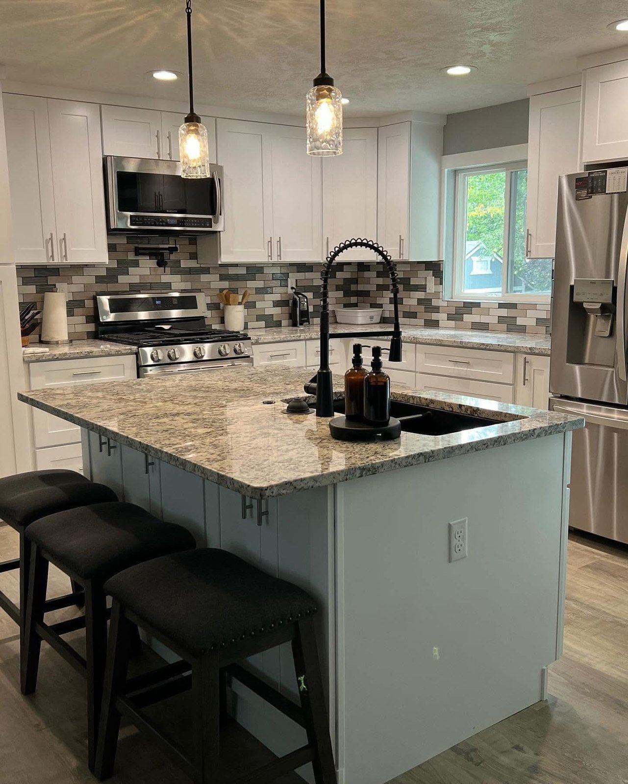 Whole-home remodel kitchen and living